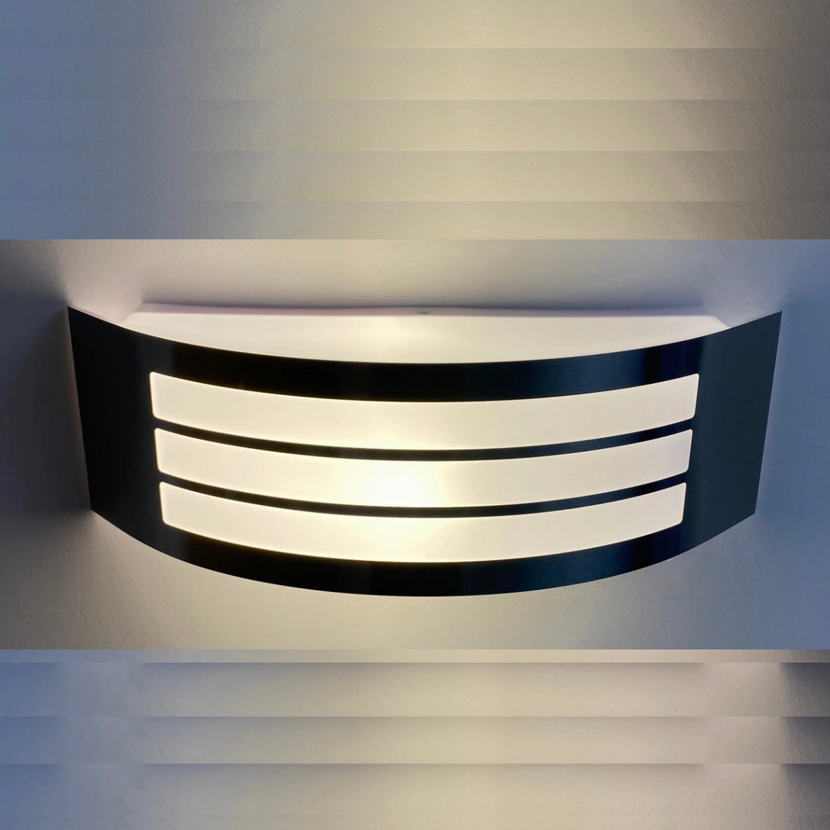 CGC STRIKER Black Curved Arc Outdoor Wall Light