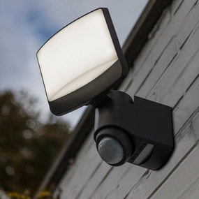 CGC SUNSHINE Grey Medium LED Flood Light With Motion SensorOutdoor wall sconces with motion sensor