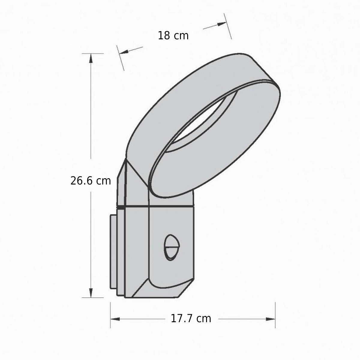 CGC THEA Dark Grey Halo LED Outdoor Motion Sensor Wall Light