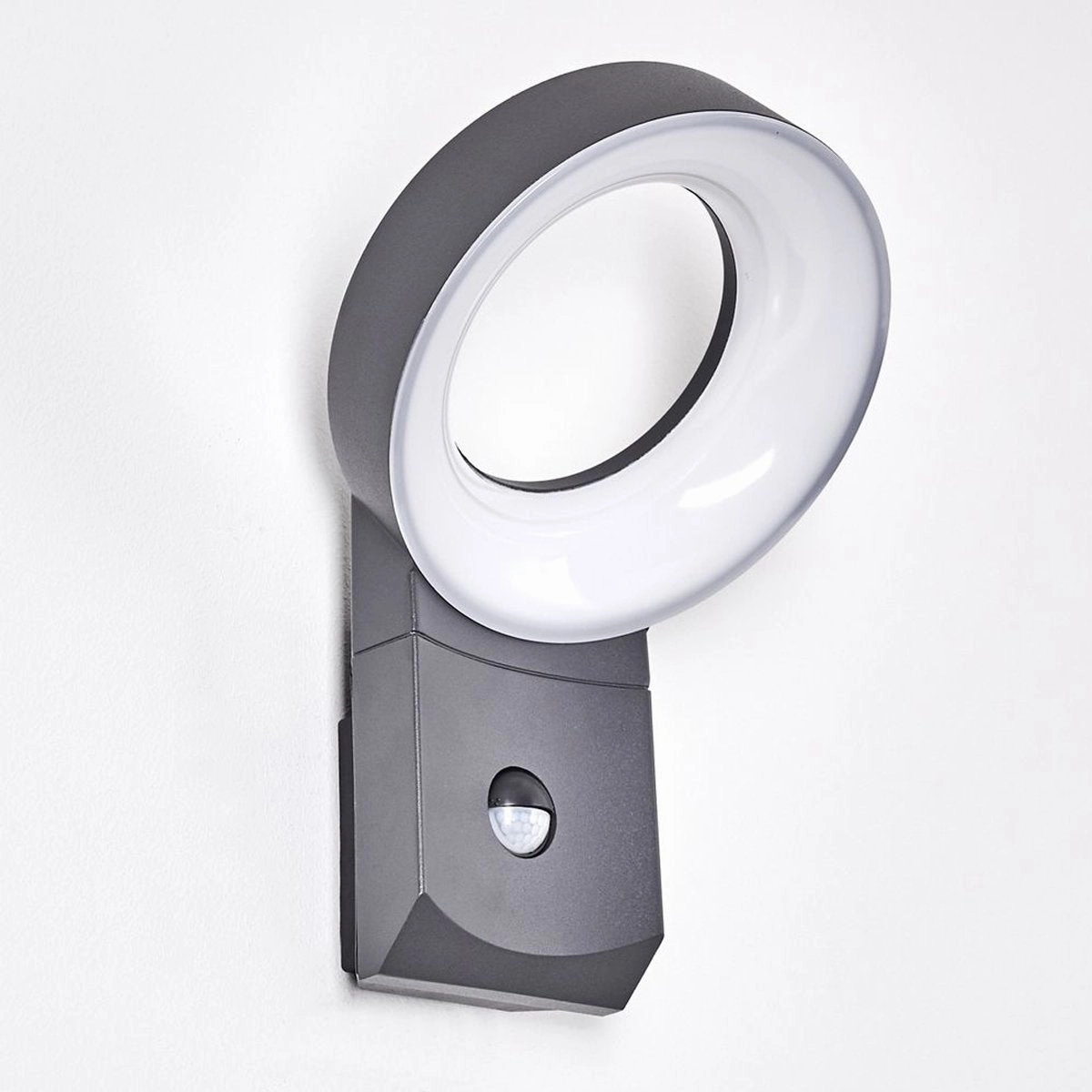 CGC THEA Dark Grey Halo LED Outdoor Motion Sensor Wall Light