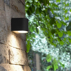 CGC TIAGO Black Small Curved Single SpotlightMotion activated driveway security lights