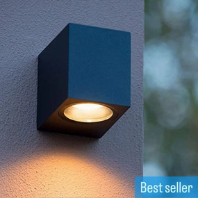 CGC TIAGO Black Small Rectangular Single SpotlightOutdoor wall sconces with motion sensor