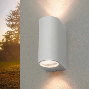 CGC TIAGO Silver Large Curved Double SpotlightsOutdoor wall sconces with motion sensor