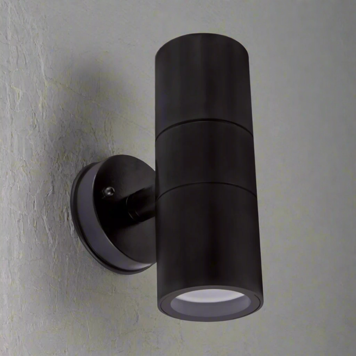 CGC TOPAZ Black GU10 Outdoor Up And Down Wall Light Polycarbonate IP54Outdoor wall sconces with motion sensor