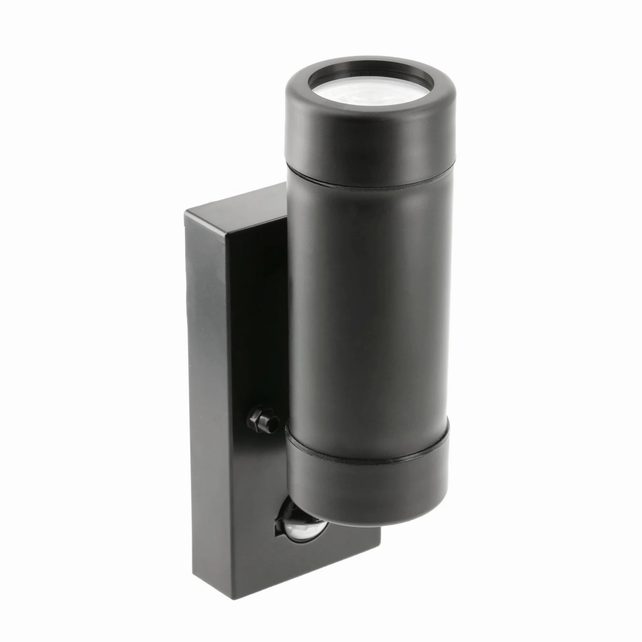 CGC VALENTINE Black Outdoor Double Wall Light With Motion Sensor