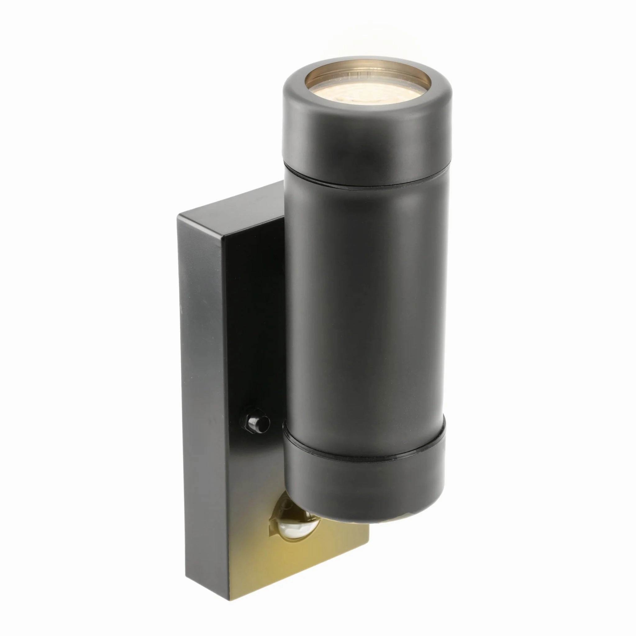 CGC VALENTINE Black Outdoor Double Wall Light With Motion Sensor