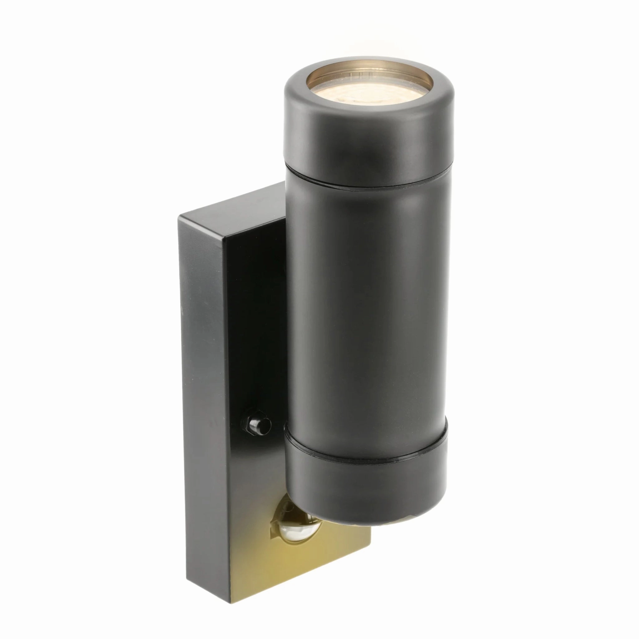 CGC VALENTINE Black Outdoor Double Wall Light With Motion Sensor