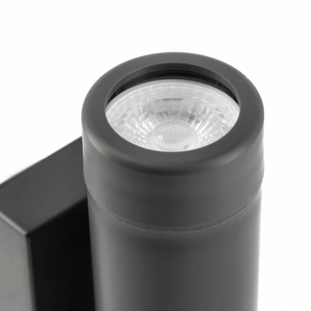 CGC VALENTINE Black Outdoor Double Wall Light With Motion Sensor
