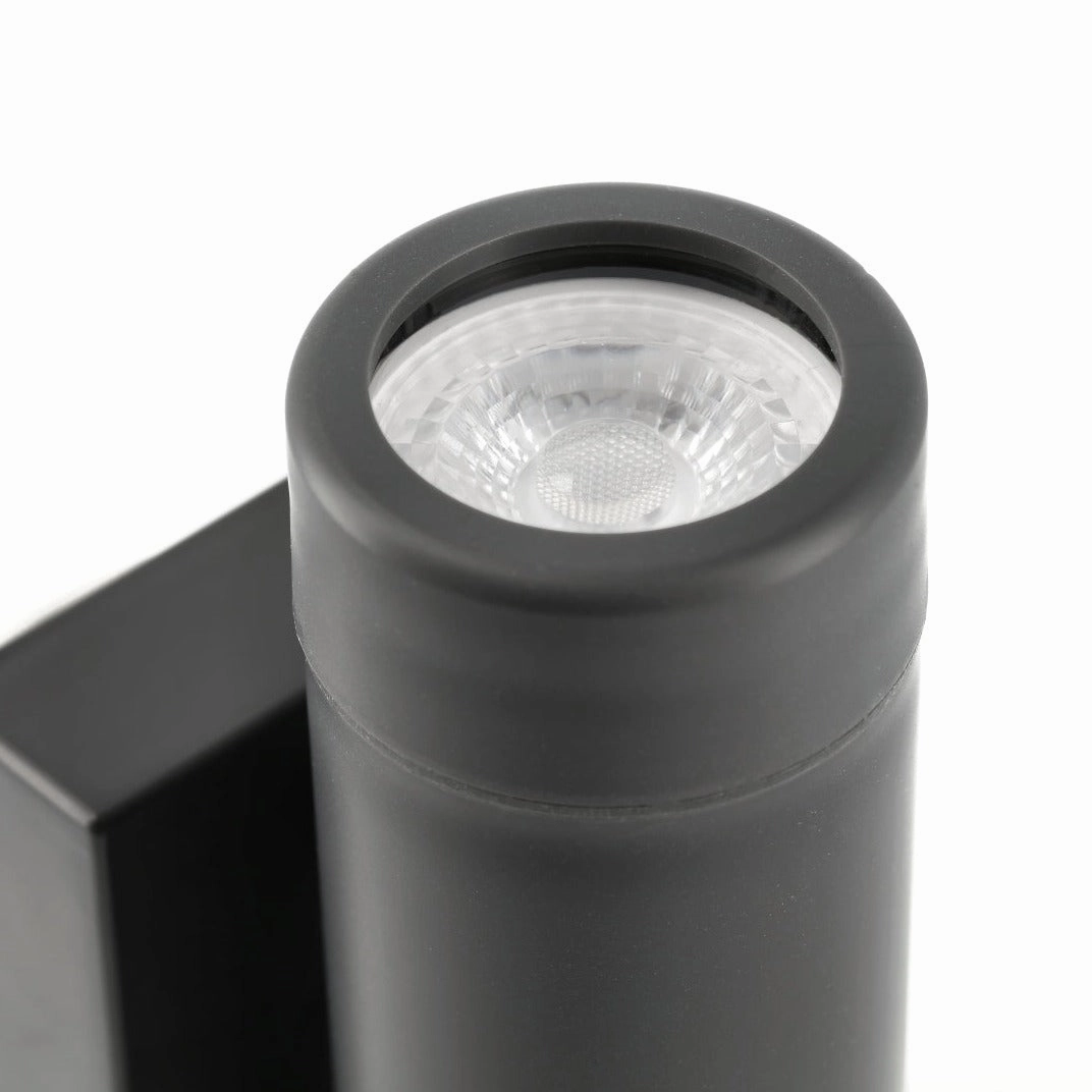 CGC VALENTINE Black Outdoor Double Wall Light With Motion Sensor
