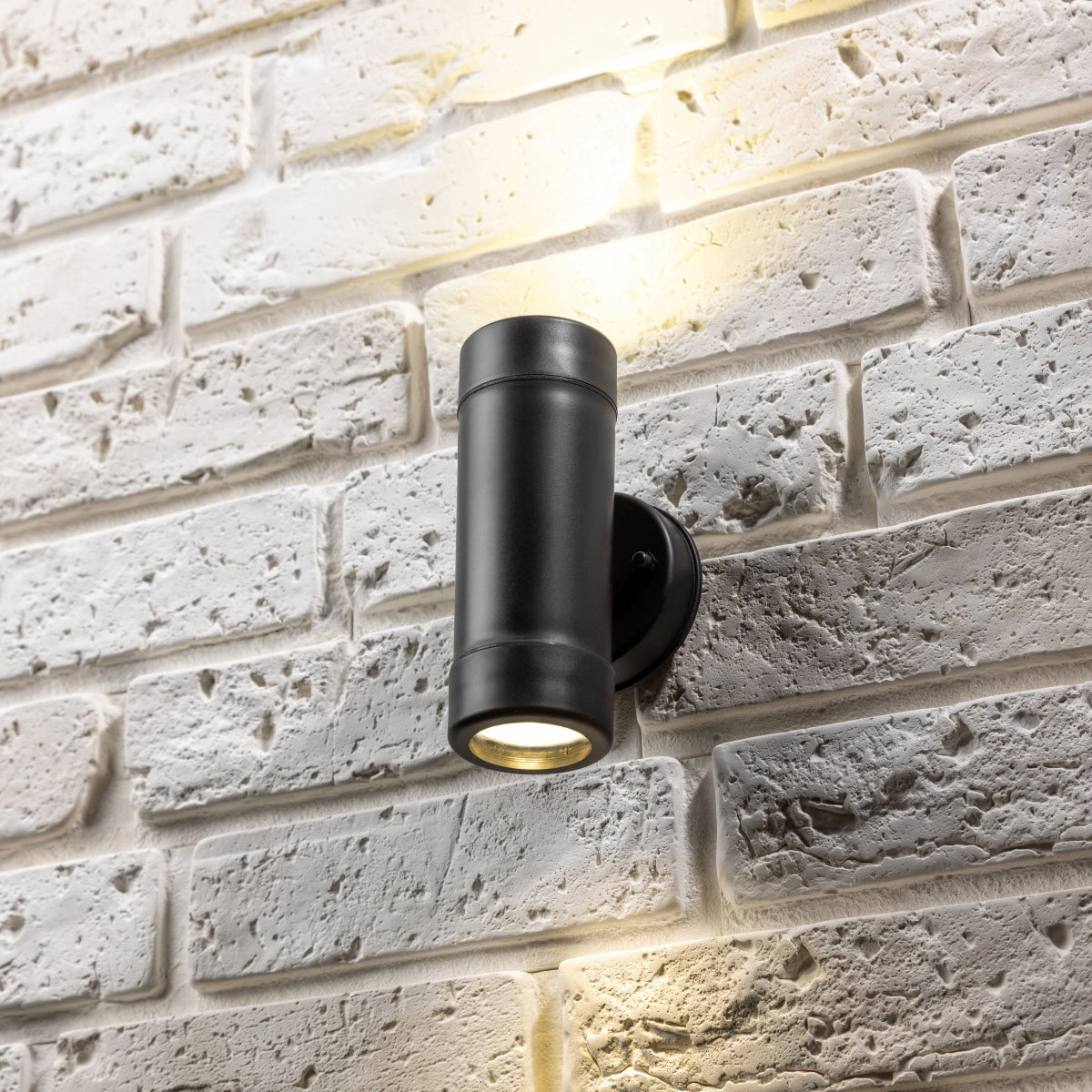 CGC VALENTINE Black Outdoor Up and Down Cylinder SpotlightOutdoor wall sconces with motion sensor