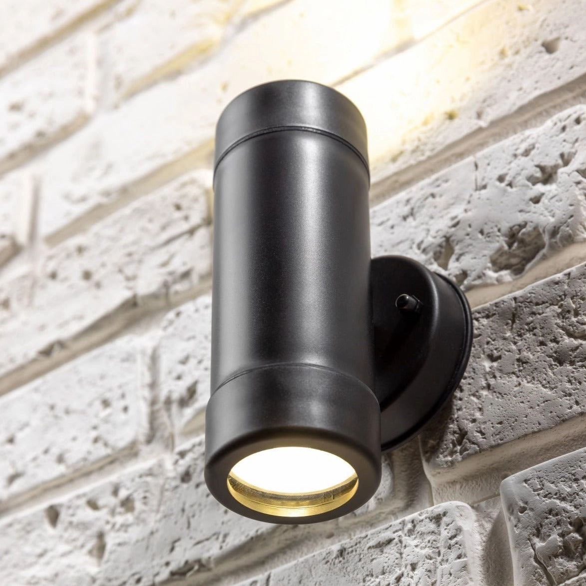CGC VALENTINE Black Outdoor Up and Down Cylinder Spotlight
