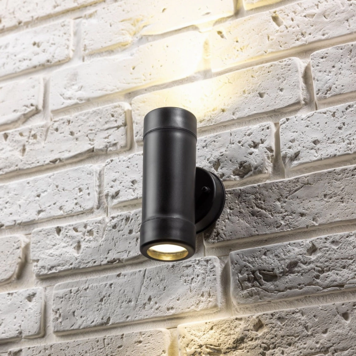 CGC VALENTINE Black Outdoor Up and Down Cylinder Spotlight