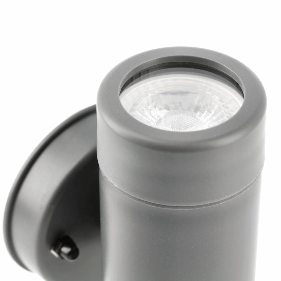 CGC VALENTINE Dark Grey Outdoor Single Spot Cylinder Wall Light