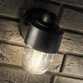 CGC VERONICA Black Cylinder Modern Outdoor LightOutdoor wall sconces with motion sensor