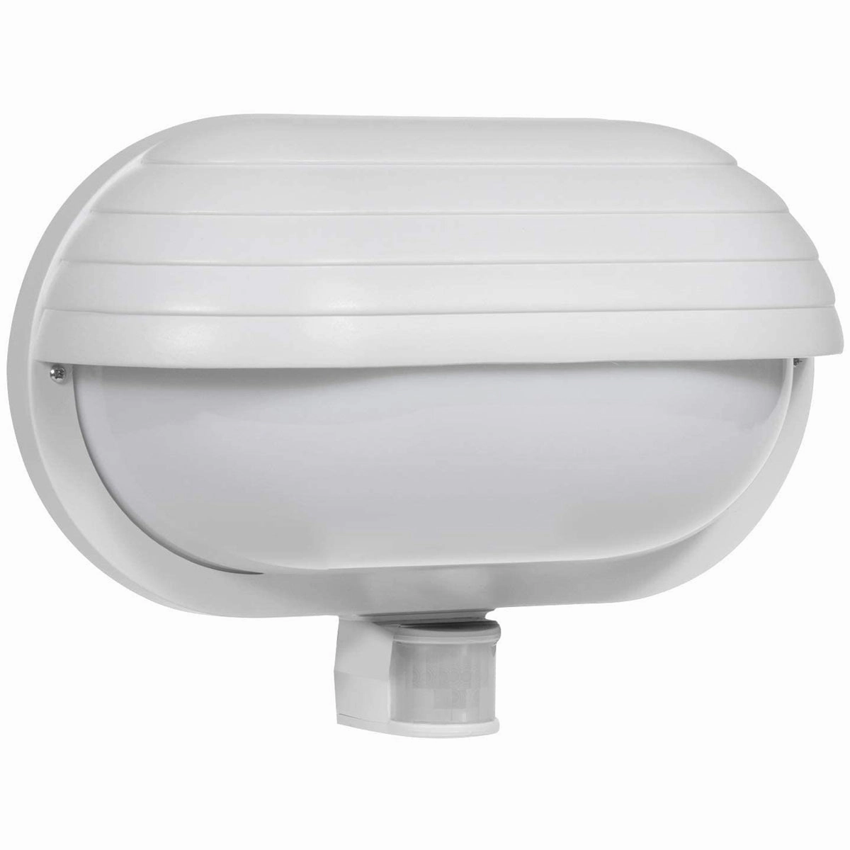 CGC VESPA White Oval Eyelid Bulkhead Wall Light With Motion Sensor