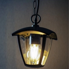 CGC VIOLET Black Outdoor Chain Hanging Lantern LightWeatherproof outdoor chandelier