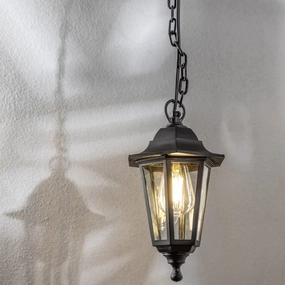 CGC YASMIN Black Outdoor Traditional Lantern Style Hanging LightWeatherproof outdoor chandelier