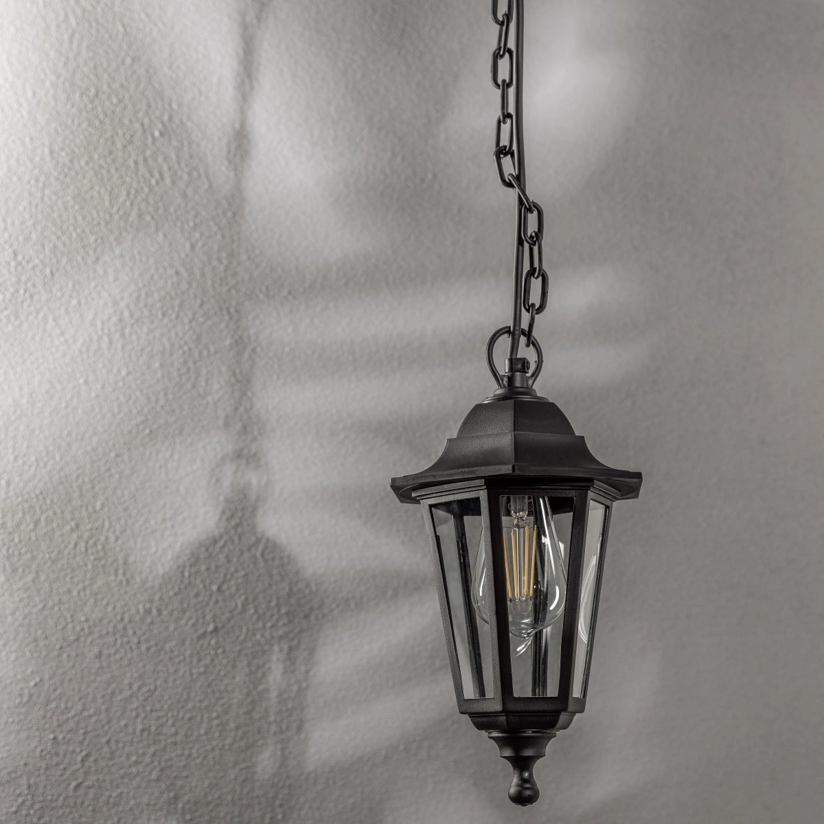 CGC YASMIN Black Outdoor Traditional Lantern Style Hanging Light