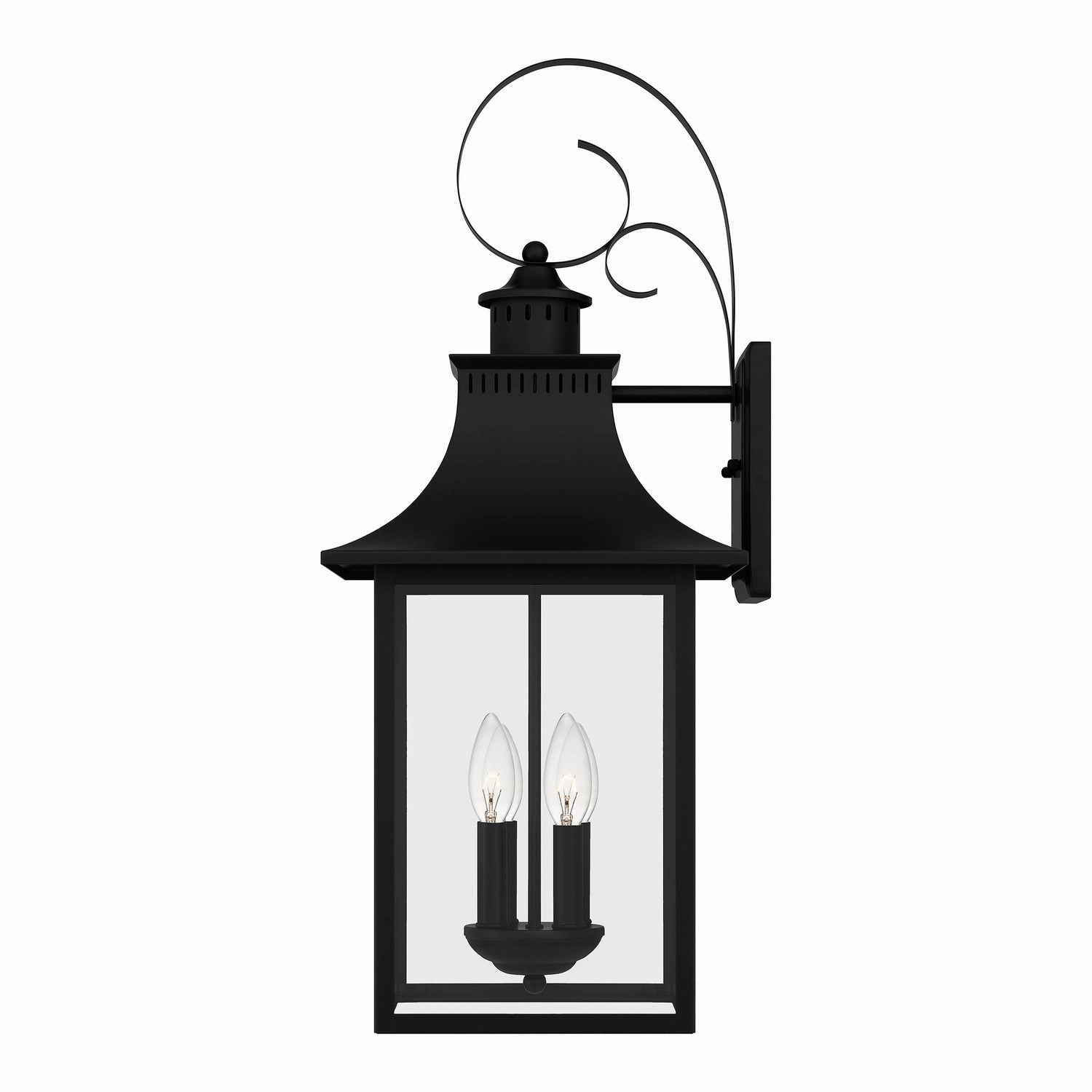 Chancellor Four Light Outdoor Wall Lantern Mystic Black