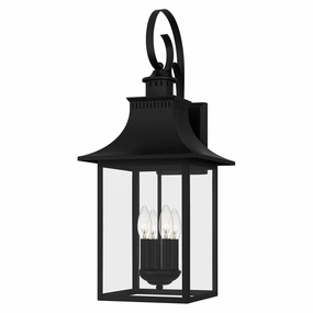 Chancellor Four Light Outdoor Wall Lantern Mystic BlackOutdoor wall sconces with motion sensor