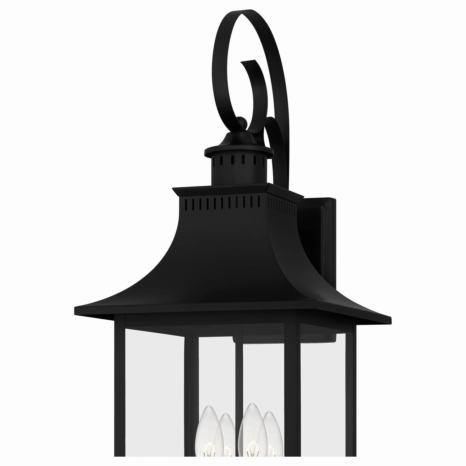 Chancellor Four Light Outdoor Wall Lantern Mystic Black