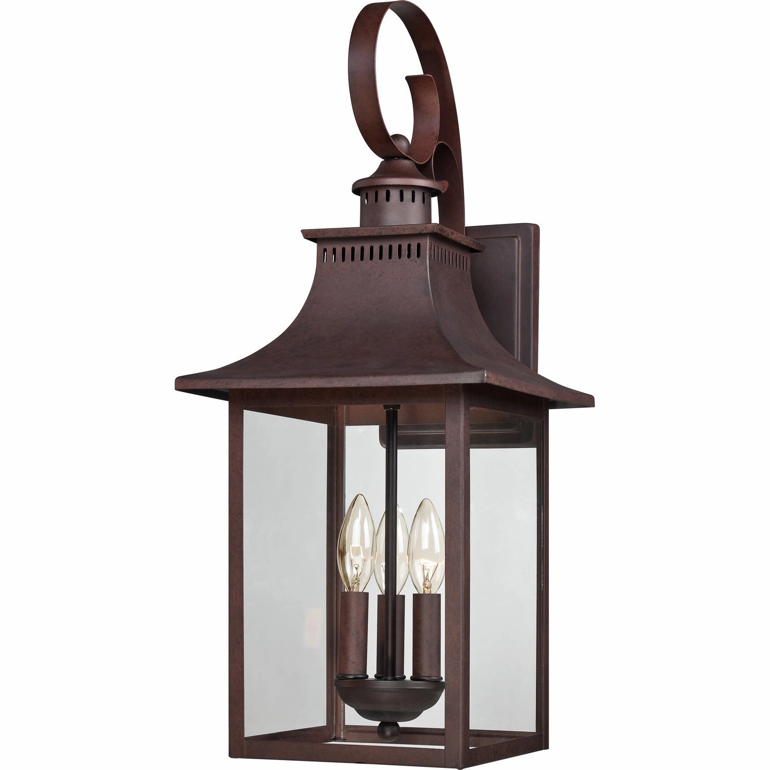 Chancellor Three Light Outdoor Wall Lantern Copper Bronze