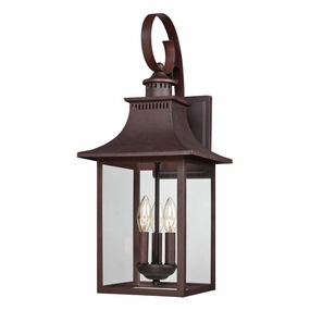 Chancellor Three Light Outdoor Wall Lantern Copper BronzeOutdoor wall sconces with motion sensor