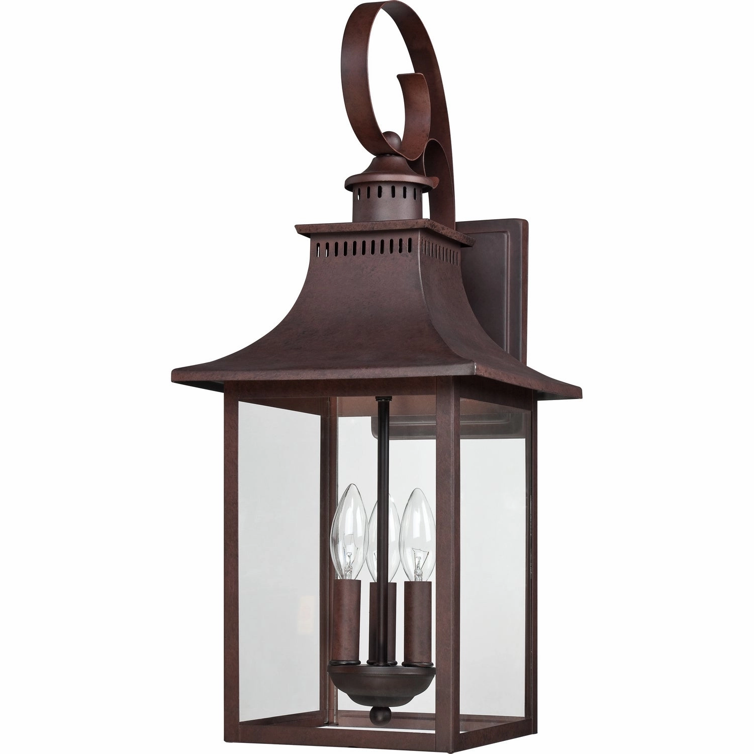 Chancellor Three Light Outdoor Wall Lantern Copper Bronze