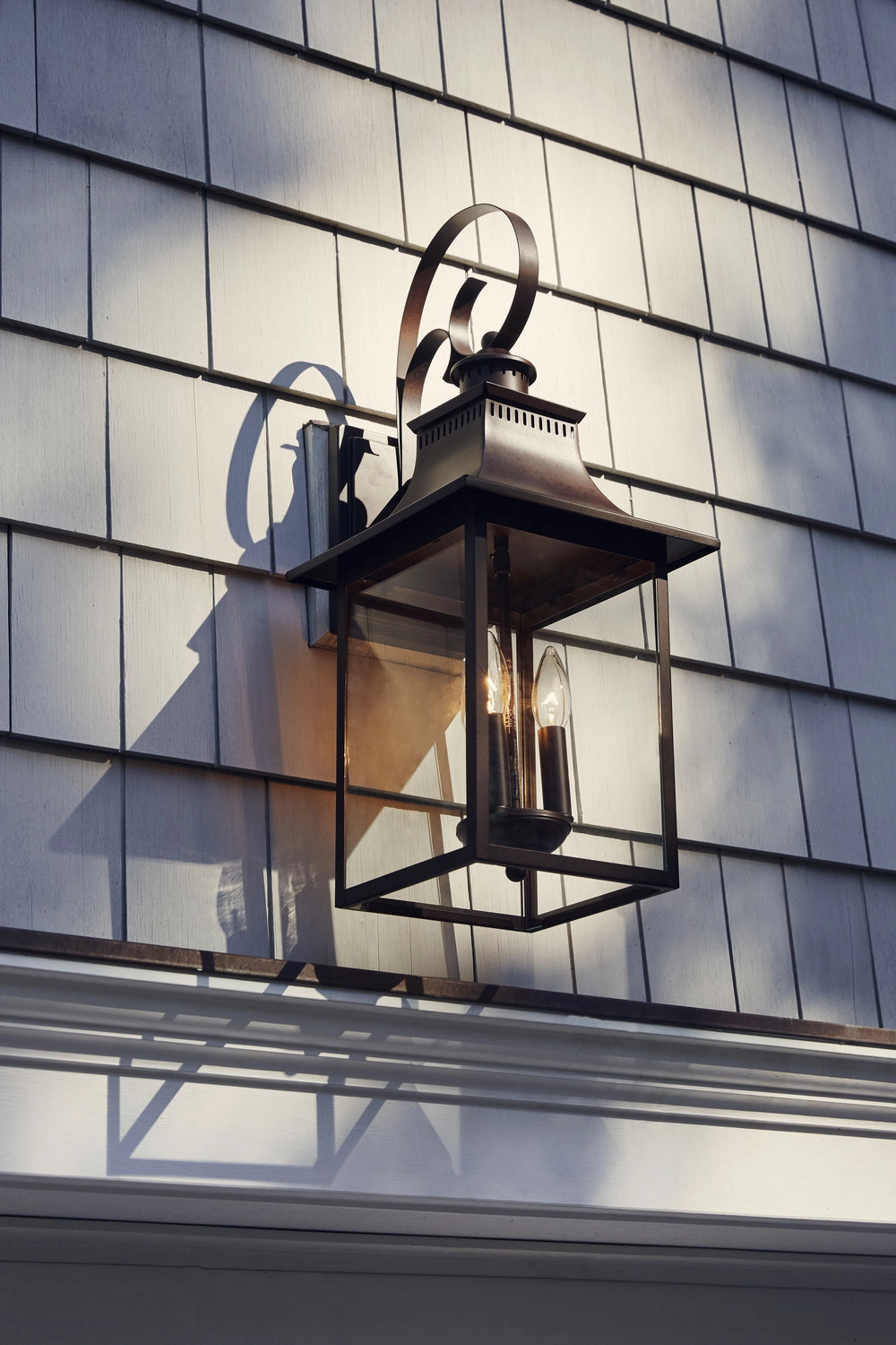 Chancellor Three Light Outdoor Wall Lantern Copper Bronze