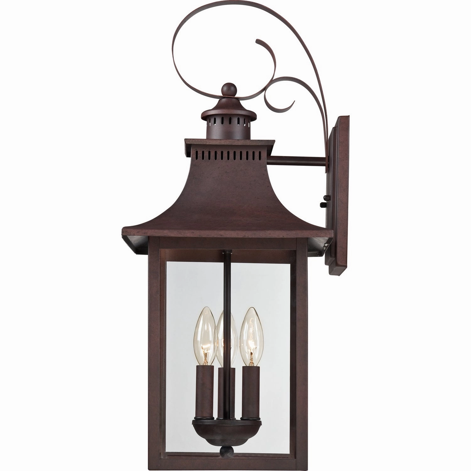 Chancellor Three Light Outdoor Wall Lantern Copper Bronze