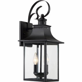 Chancellor Two Light Outdoor Wall Lantern Mystic BlackOutdoor wall sconces with motion sensor