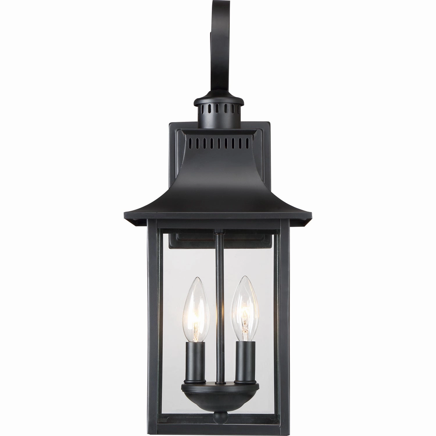 Chancellor Two Light Outdoor Wall Lantern Mystic Black
