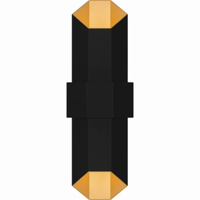 Chasm LED Outdoor Wall Mount Matte Black GoldOutdoor wall sconces with motion sensor