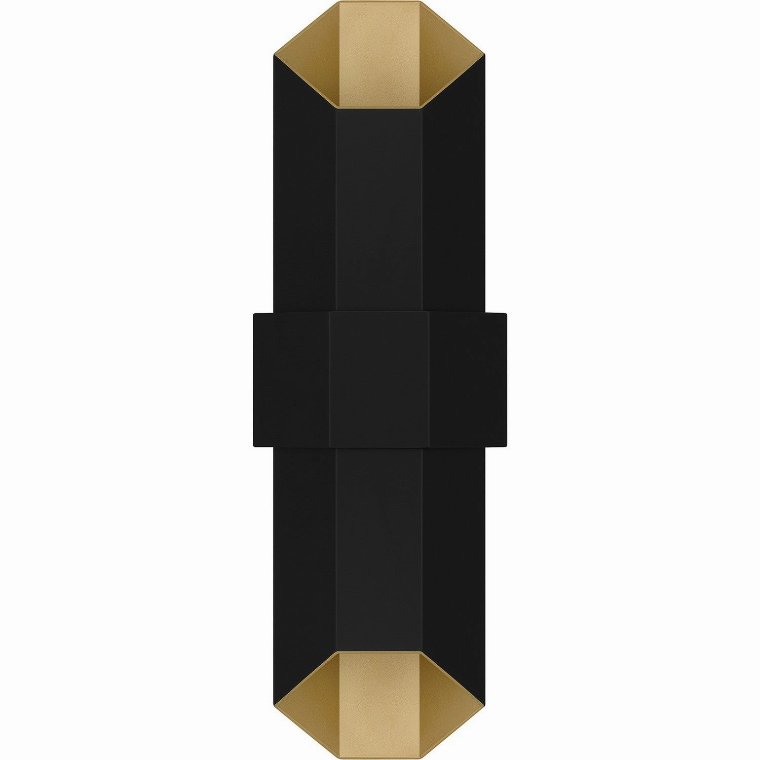 Chasm LED Outdoor Wall Mount Matte Black Gold