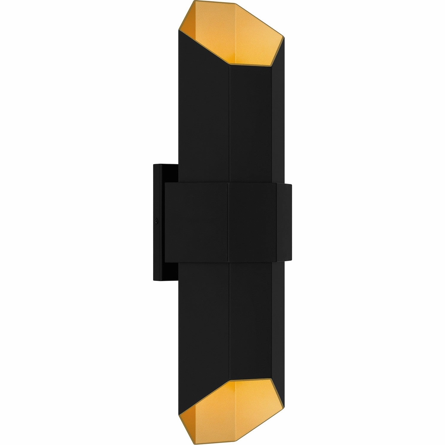 Chasm LED Outdoor Wall Mount Matte Black Gold