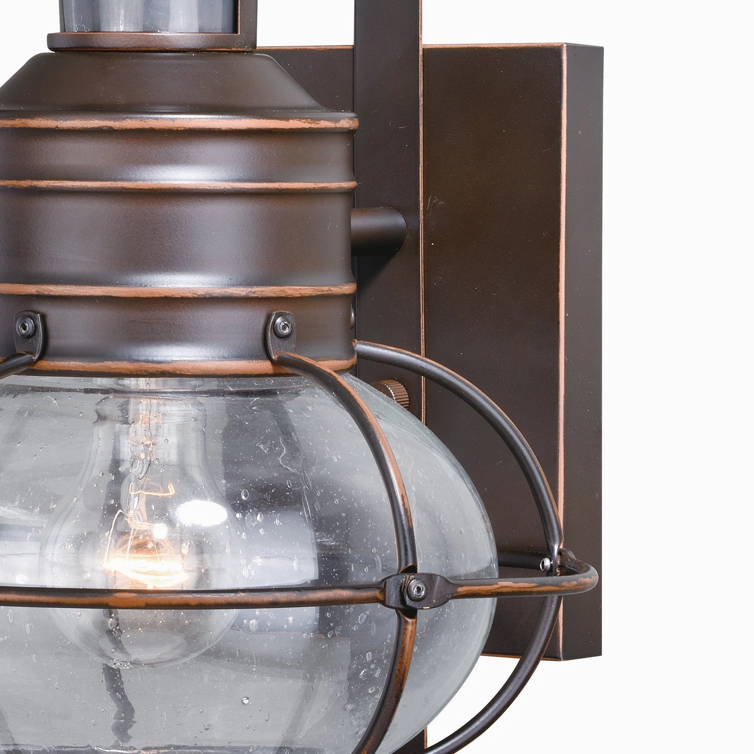 Chatham One Light Motion Sensor Outdoor Wall Light Burnished Bronze