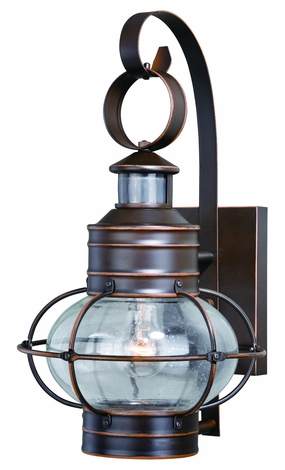 Chatham One Light Motion Sensor Outdoor Wall Light Burnished BronzeOutdoor wall sconces with motion sensor