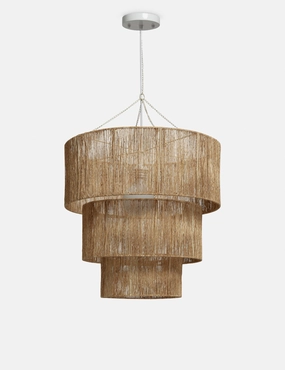 Chavette Chandelier, NaturalWeatherproof outdoor lighting