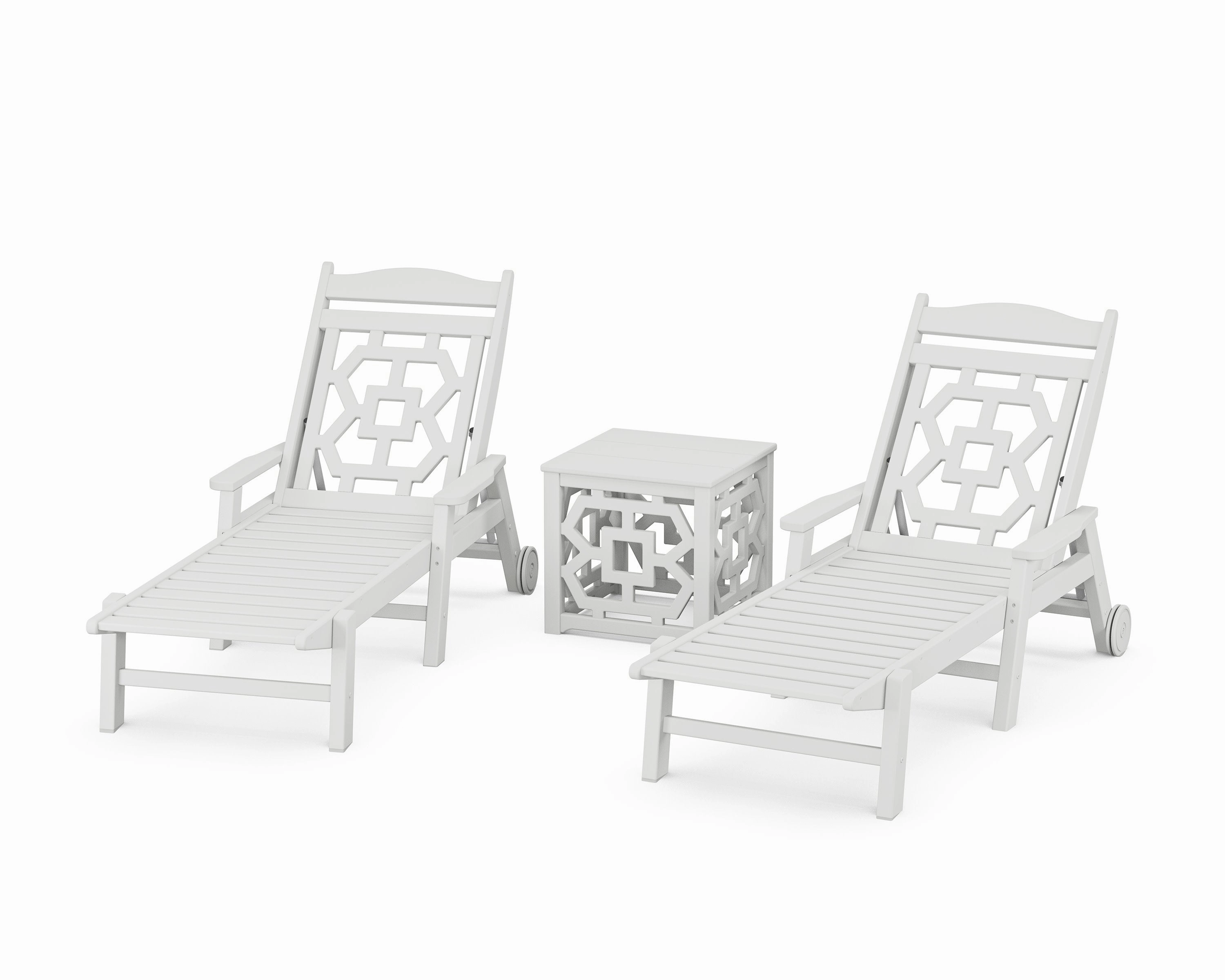 Chinoiserie 3-Piece Chaise Set