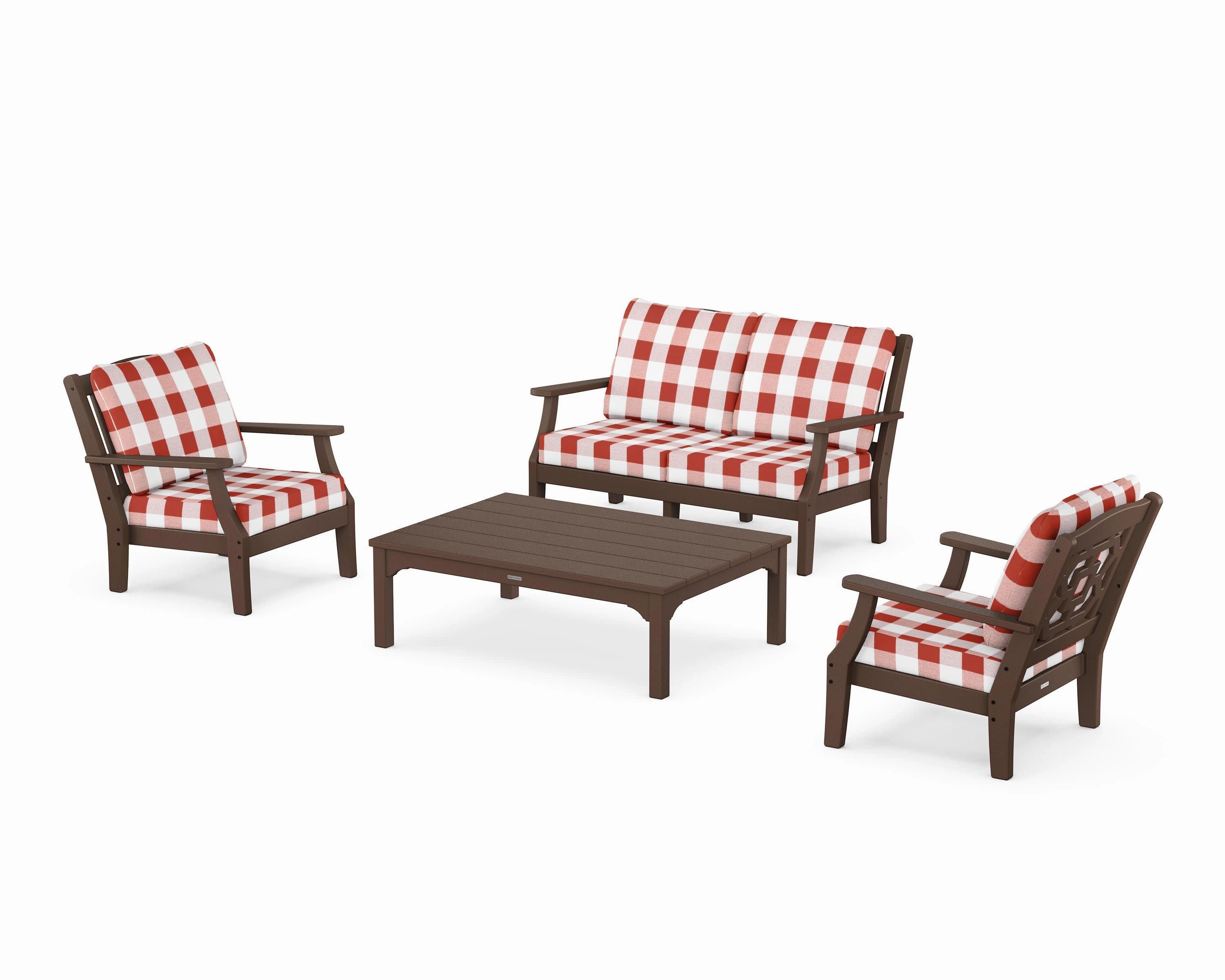 Chinoiserie 4-Piece Deep Seating Set with Loveseat