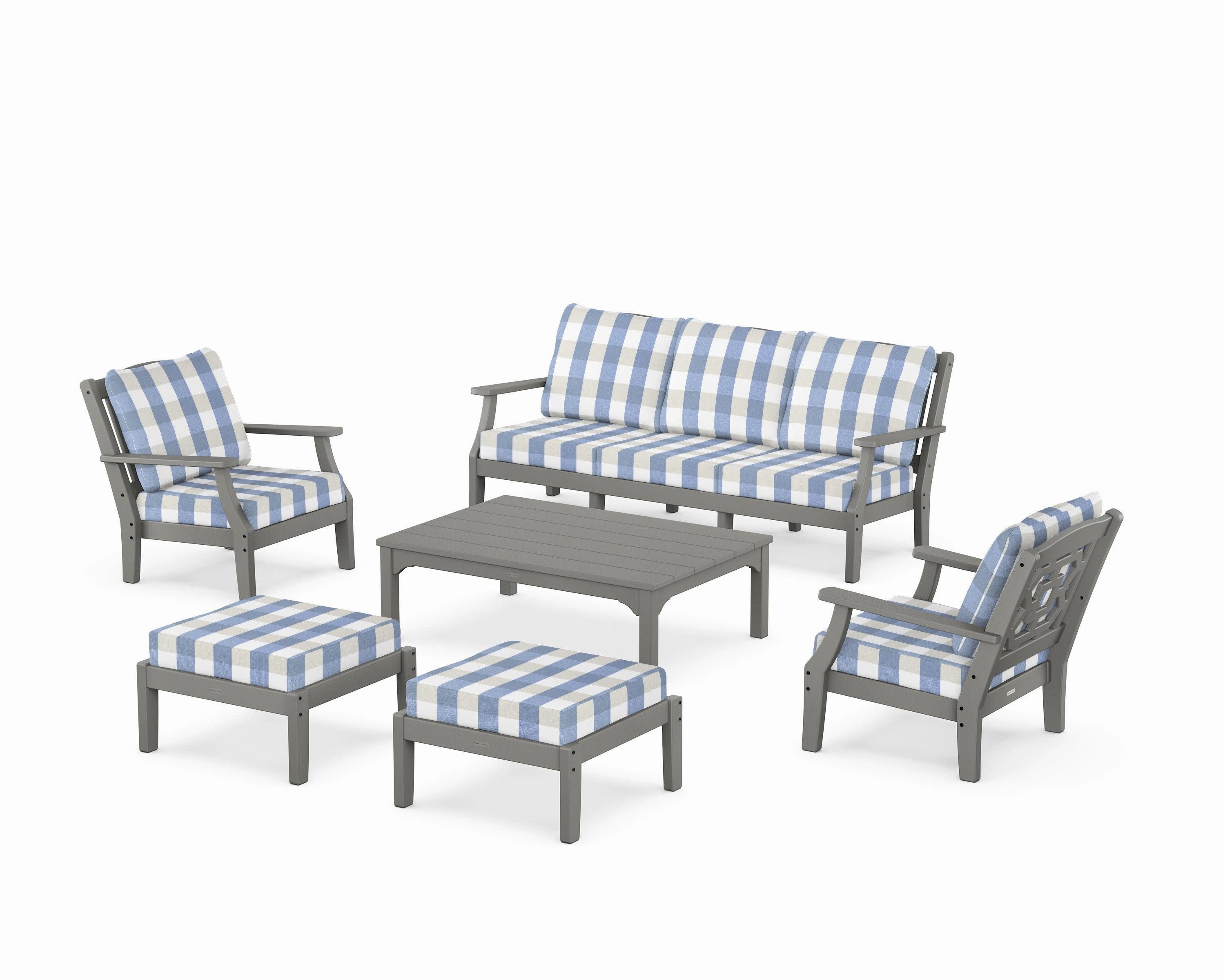 Chinoiserie 6-Piece Lounge Sofa Set
