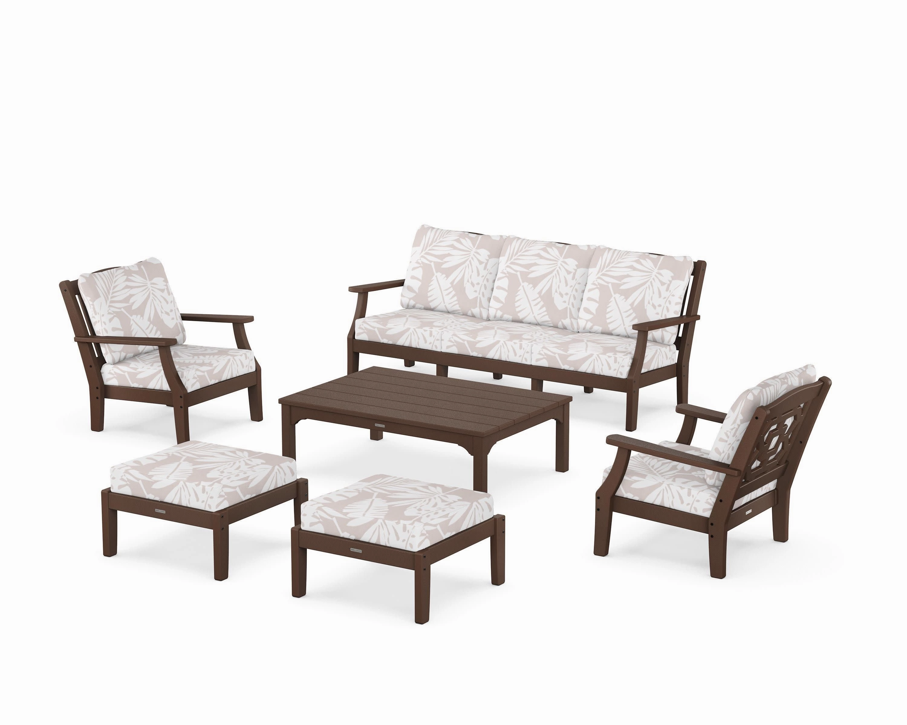 Chinoiserie 6-Piece Lounge Sofa Set