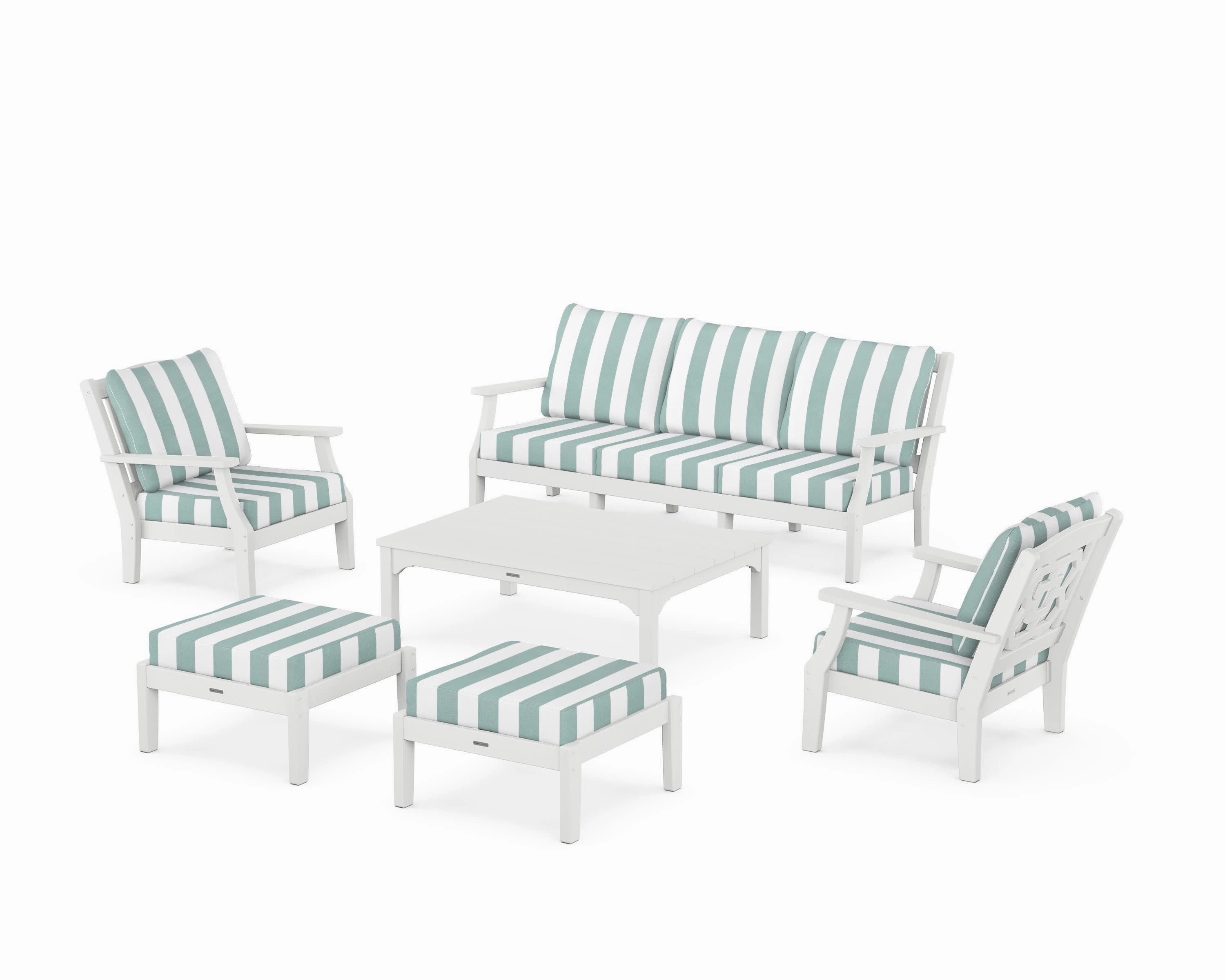 Chinoiserie 6-Piece Lounge Sofa Set