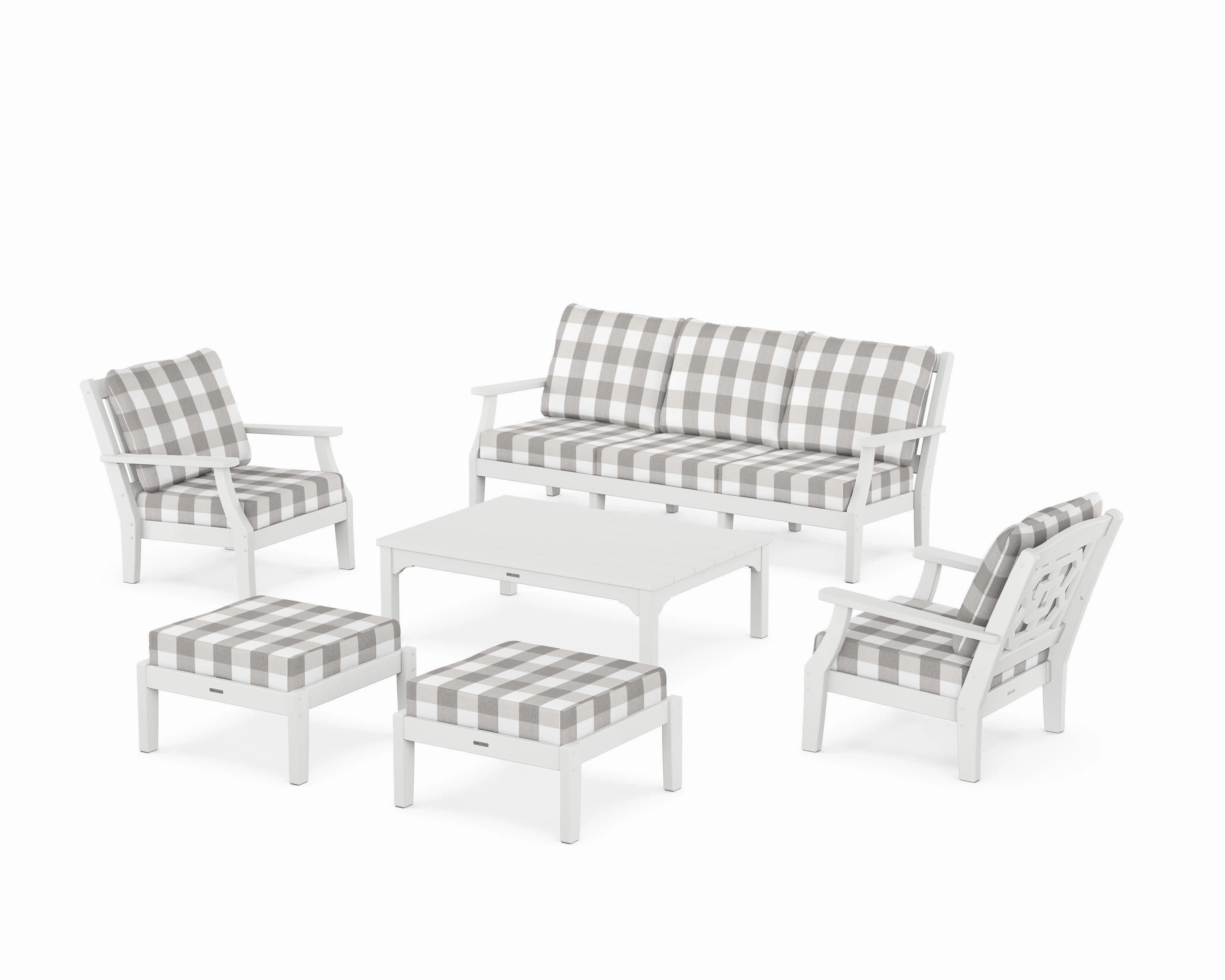 Chinoiserie 6-Piece Lounge Sofa Set