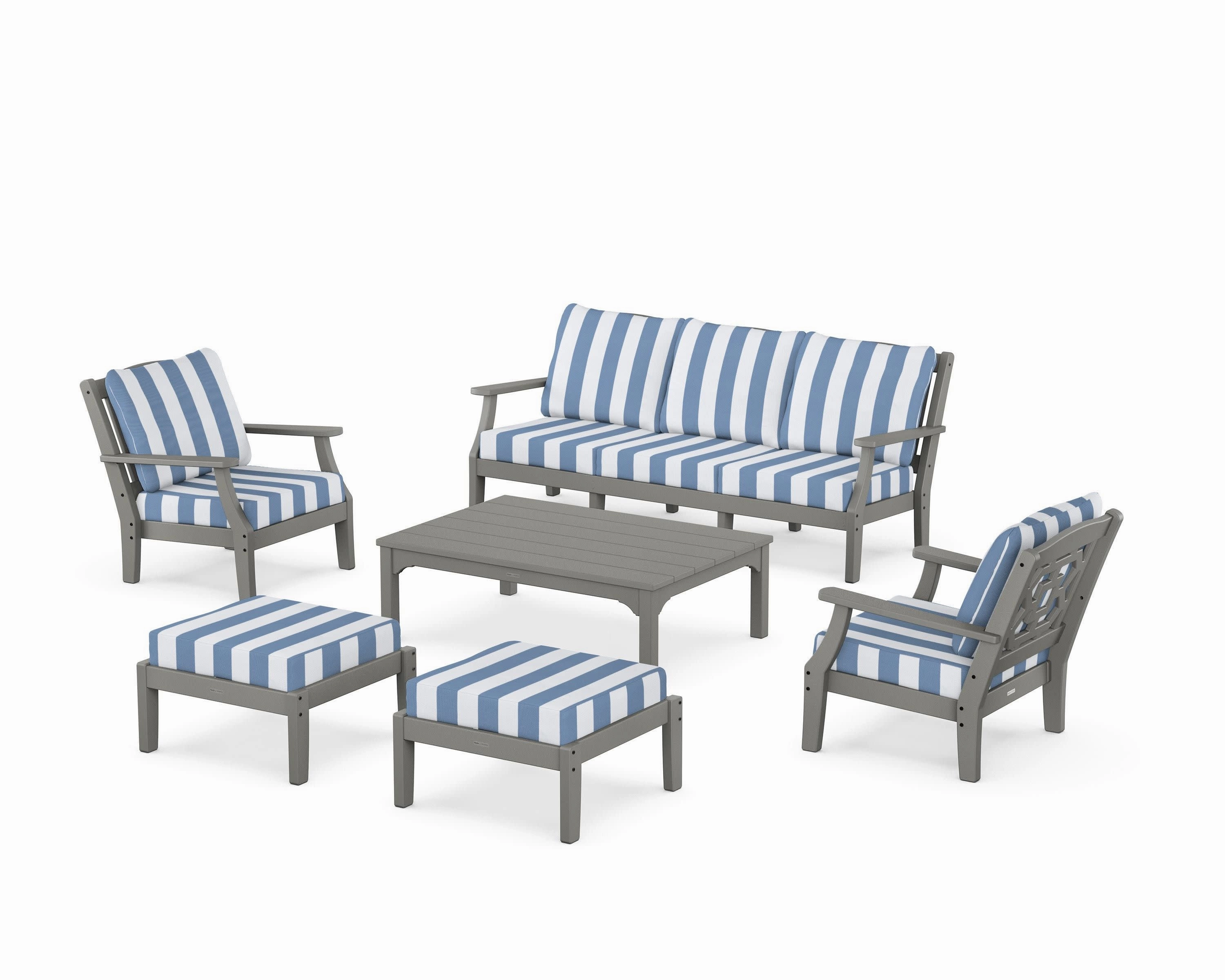 Chinoiserie 6-Piece Lounge Sofa Set