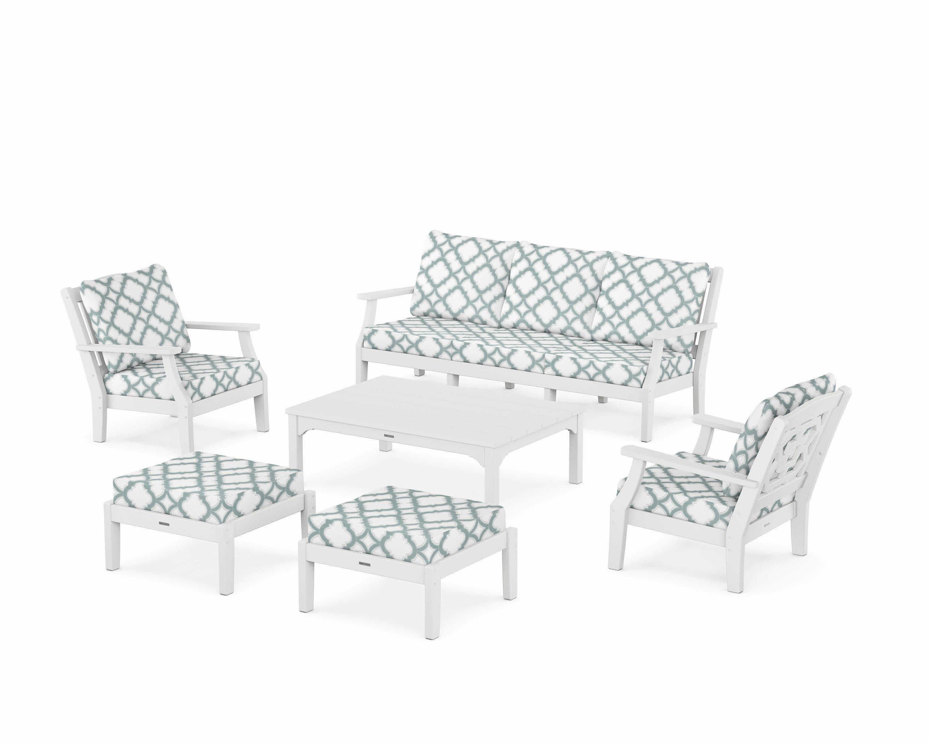 Chinoiserie 6-Piece Lounge Sofa Set