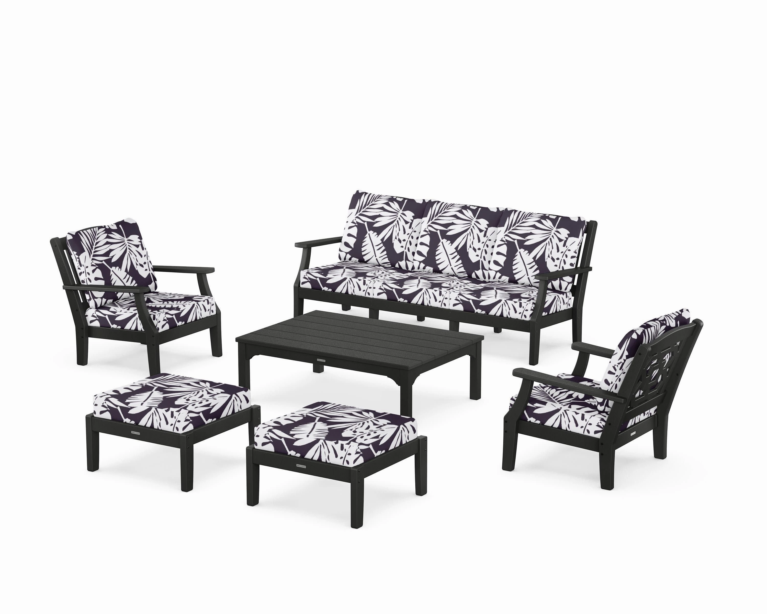 Chinoiserie 6-Piece Lounge Sofa Set