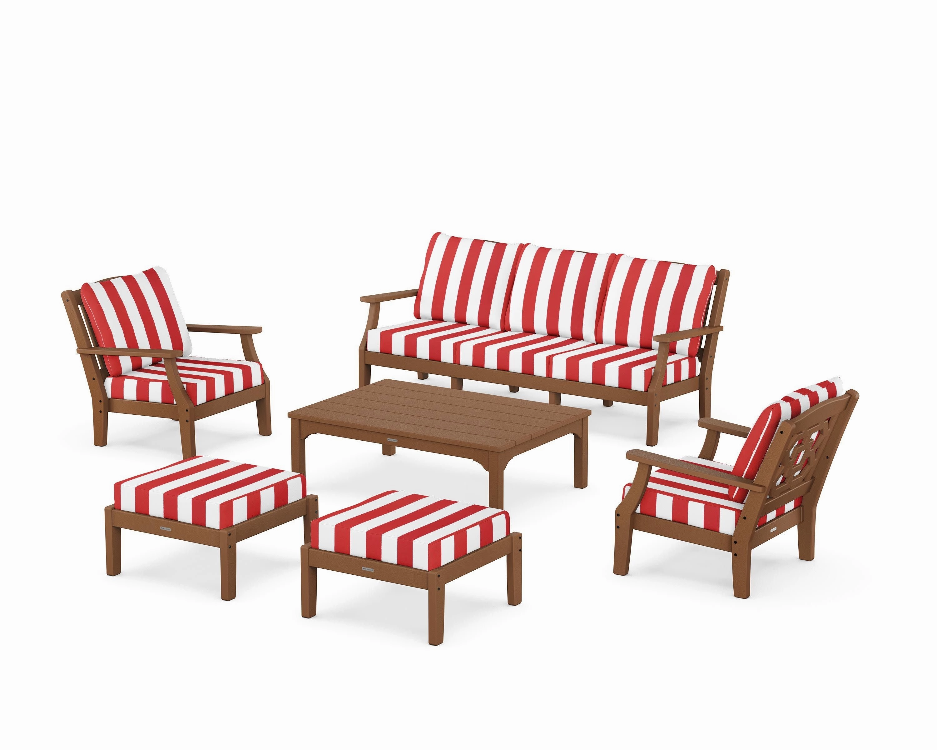 Chinoiserie 6-Piece Lounge Sofa Set