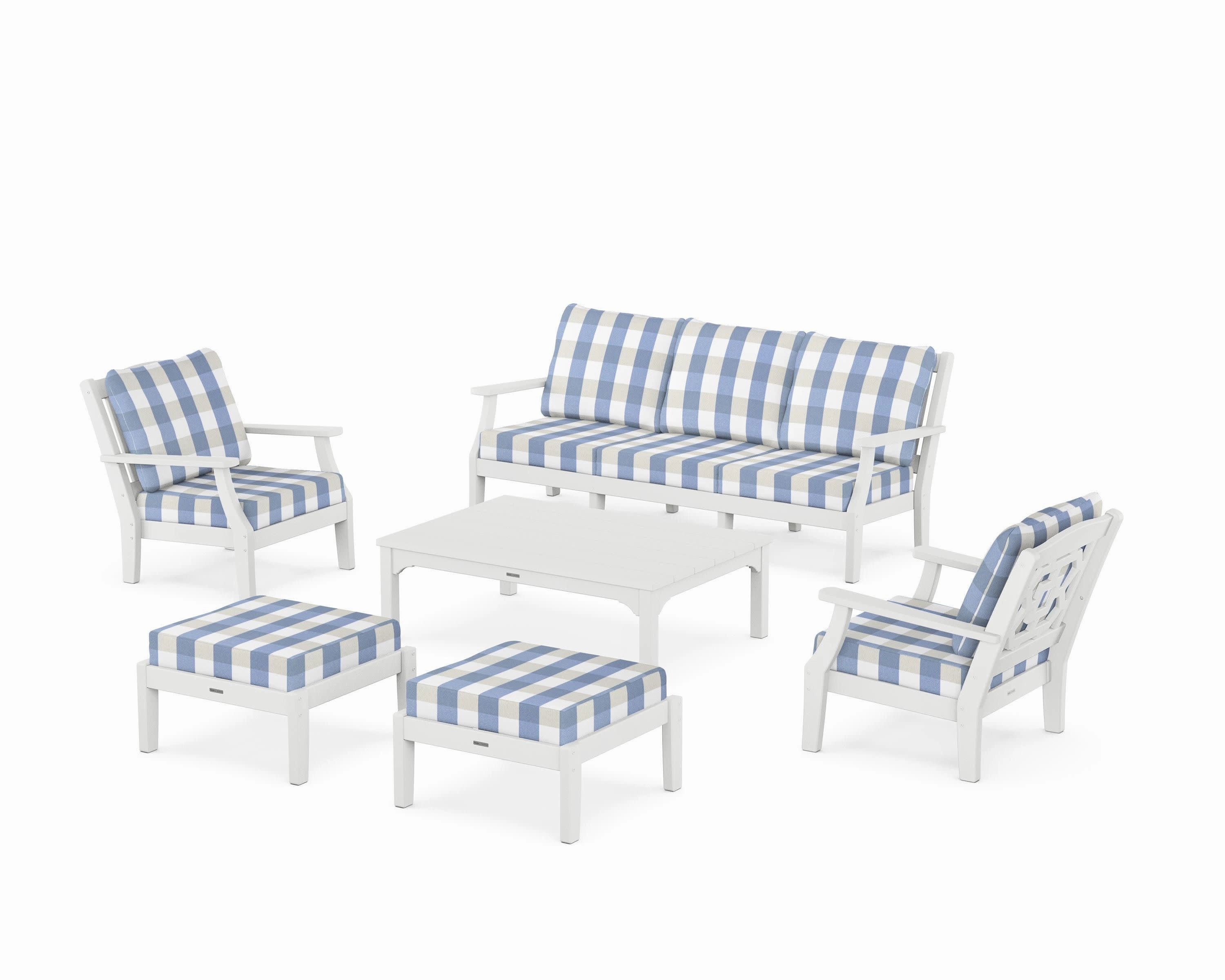Chinoiserie 6-Piece Lounge Sofa Set