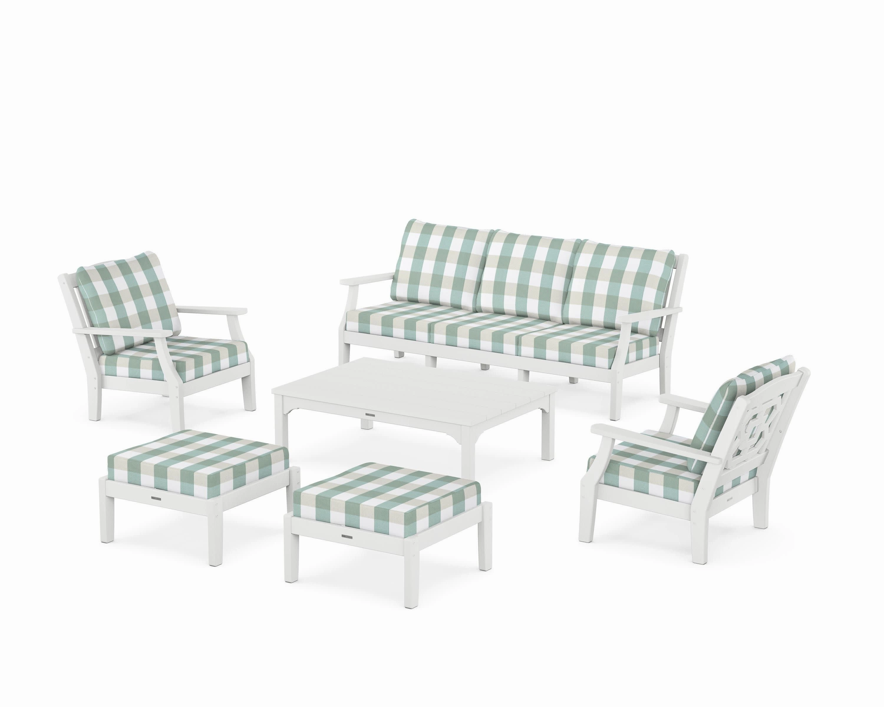 Chinoiserie 6-Piece Lounge Sofa Set